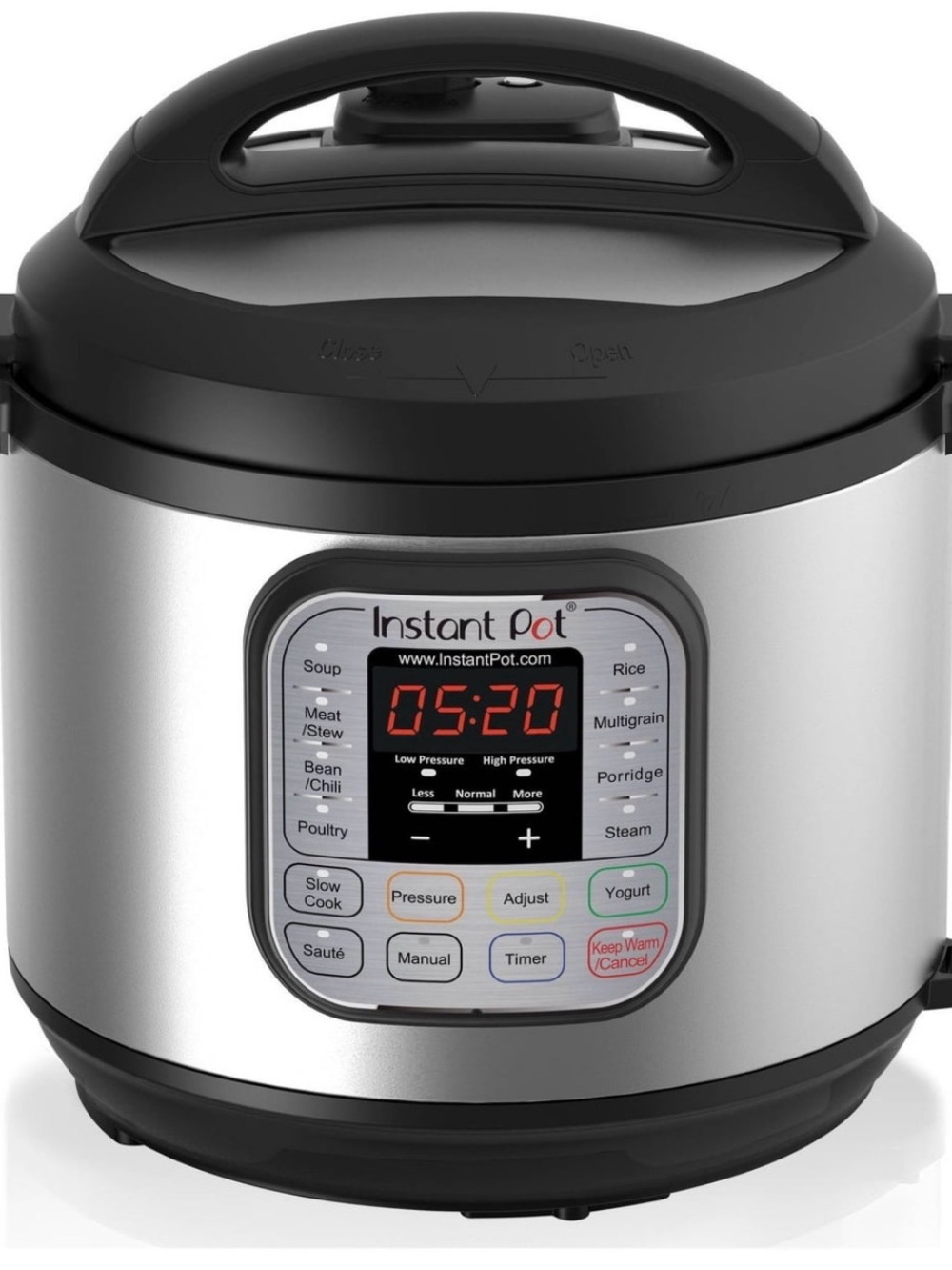 Instant Pot Multi-Function Electric Pressure Cooker in Black and Silver